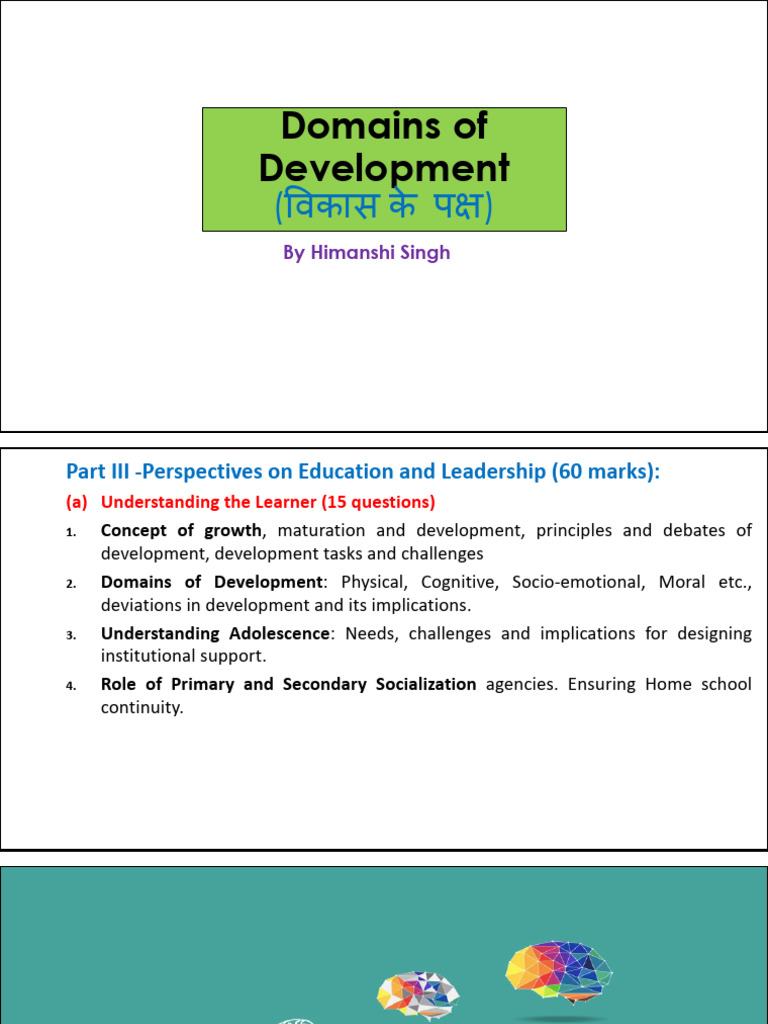 Domains of Development - 410335 - Crwill | PDF