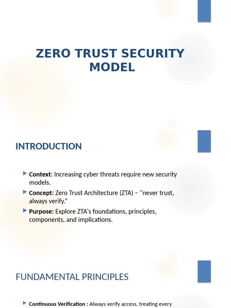 Zero Trust Security Model Overview | PDF | Security | Computer Security