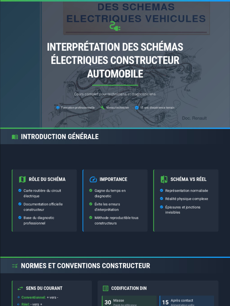 Interprétation des Schémas Électriques Auto | PDF | Relais ...