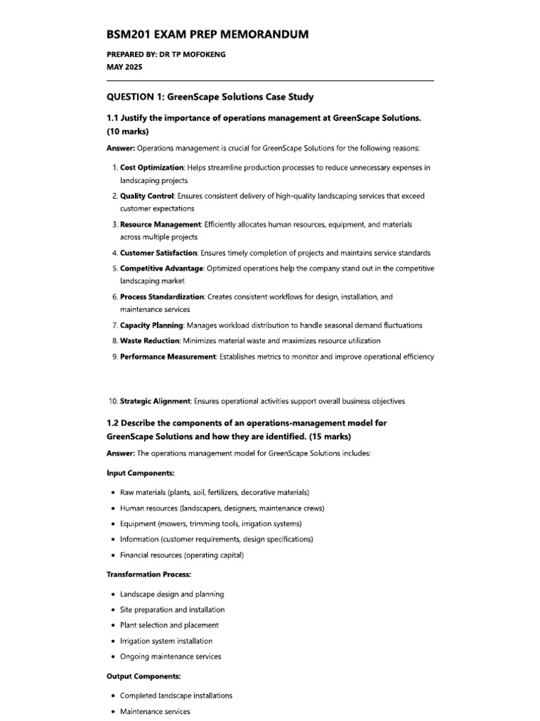 BSMA201 Exam Prep Worksheet S2 | PDF