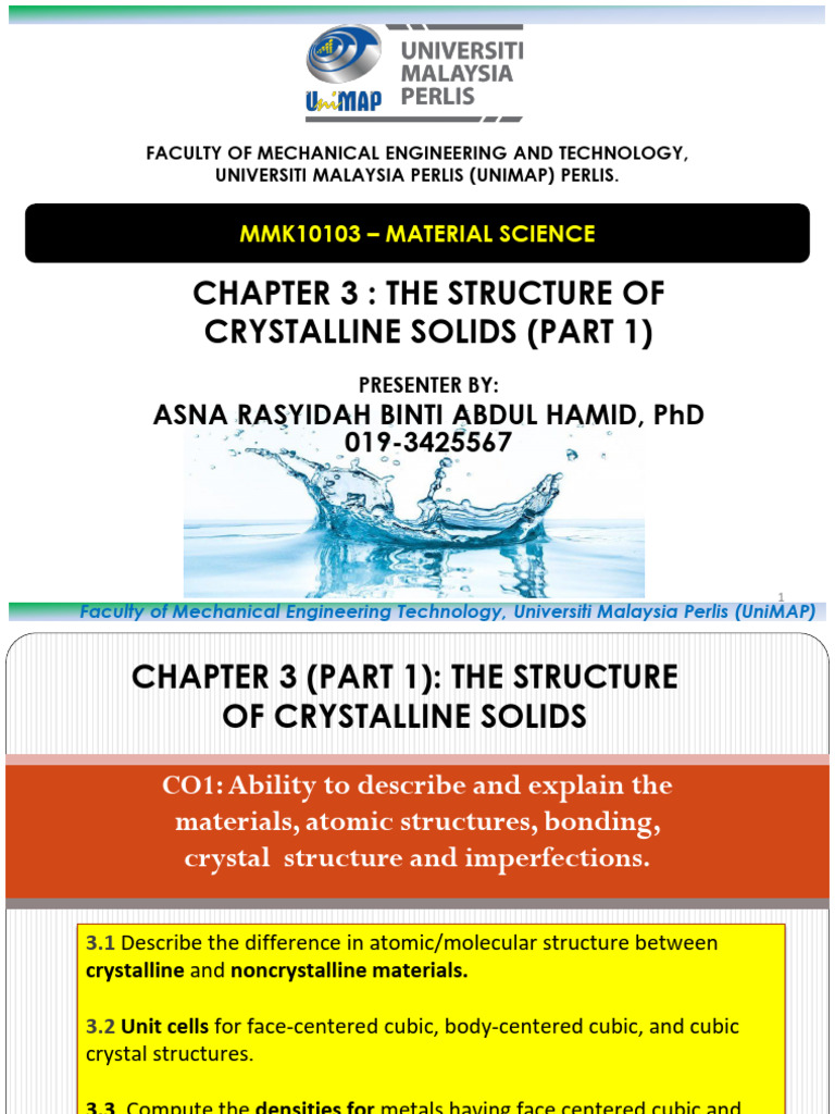 Crystalline Solids Structure Overview | PDF | Crystal Structure | Crystal