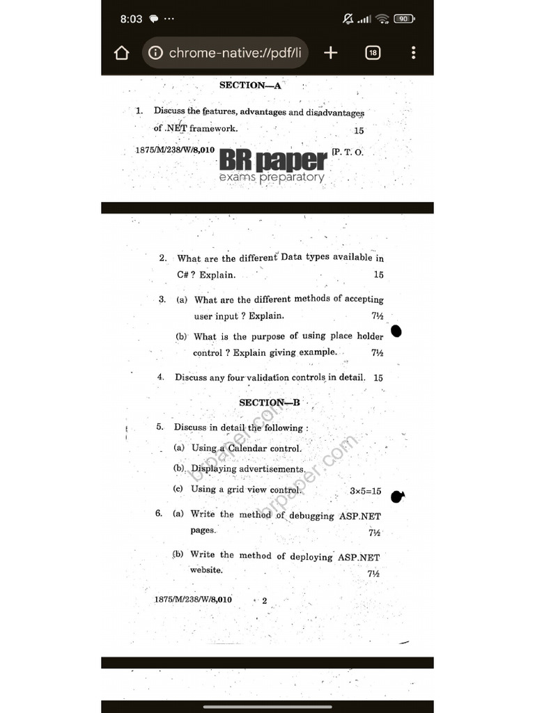 Question Paper of Sad and | PDF