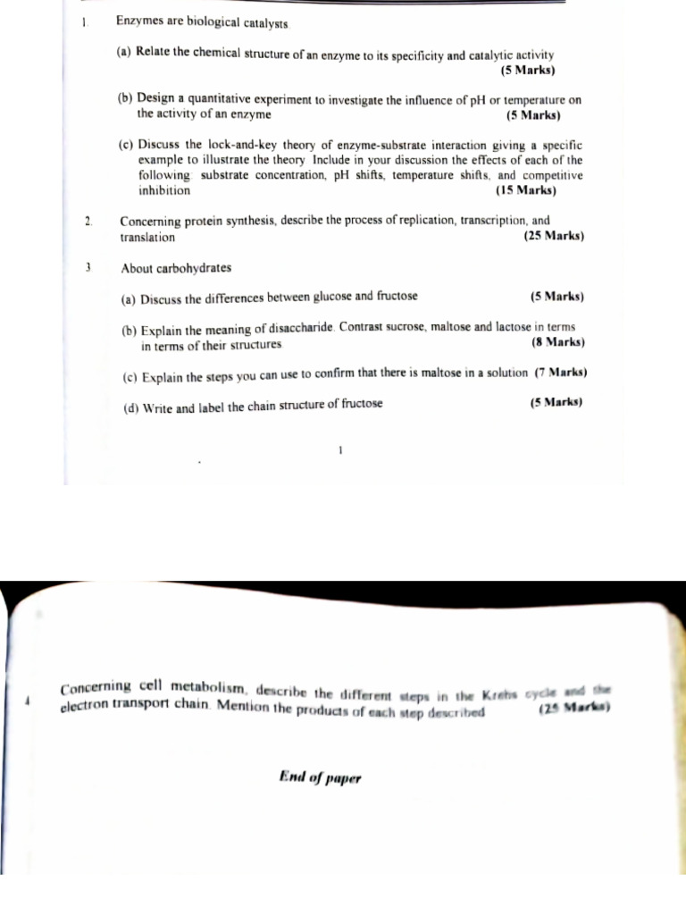 Biochemistry Papers | PDF