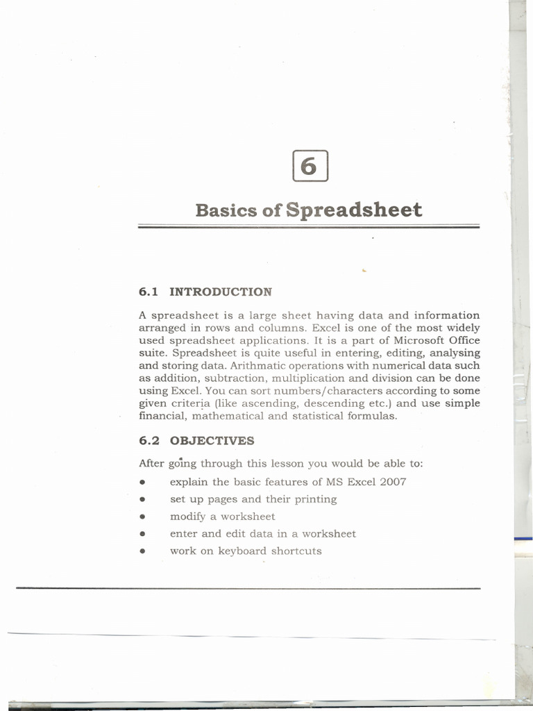 MS Excel 2007 Basics and Features | PDF | Microsoft Excel | Spreadsheet
