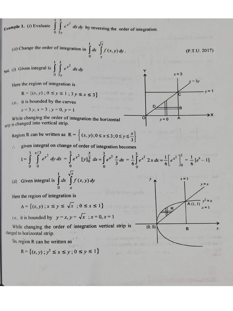 Change of Order of Integration | PDF