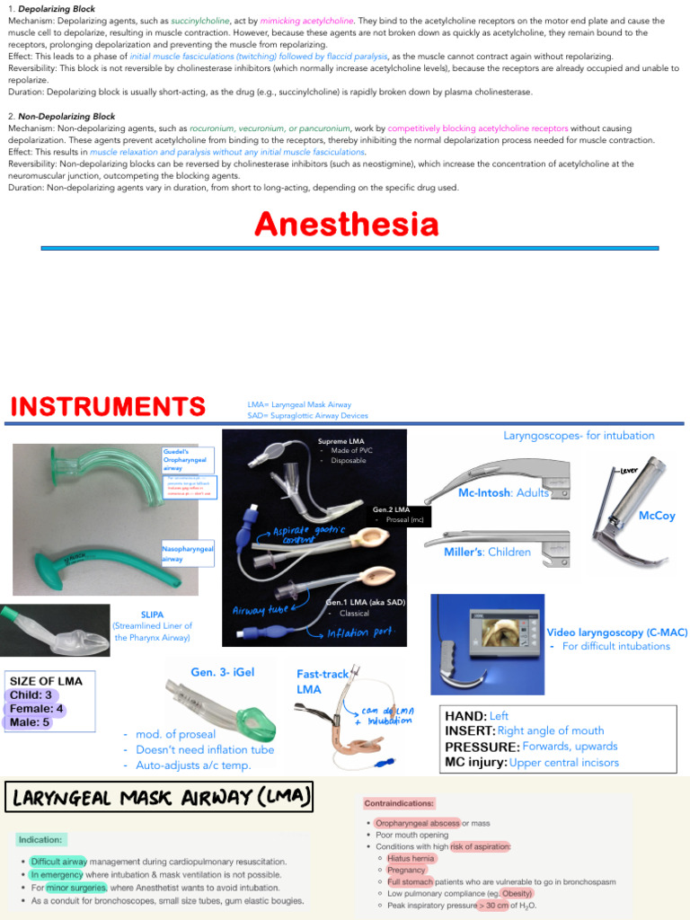 Anesthesia Techniques and Equipment Guide | PDF | Medical Specialties ...