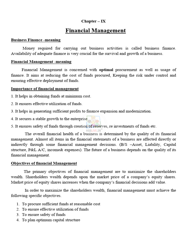 Financial Management Essentials Explained | PDF | Dividend | Capital ...
