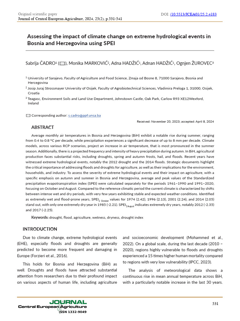 Assessing The Impact of Climate Change On Extreme | PDF | Drought | Climate