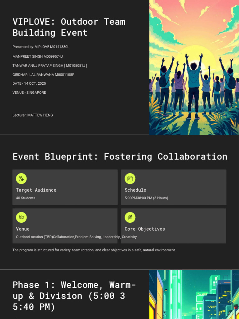 Outdoor Team Building Event Plan | PDF