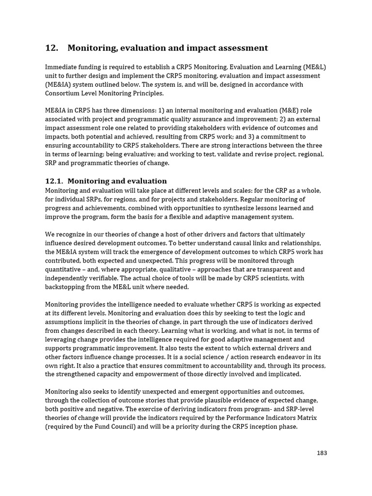 12 Monitoring Evaluation | PDF | Evaluation | Cognition