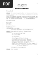 Welcome Address for graduation