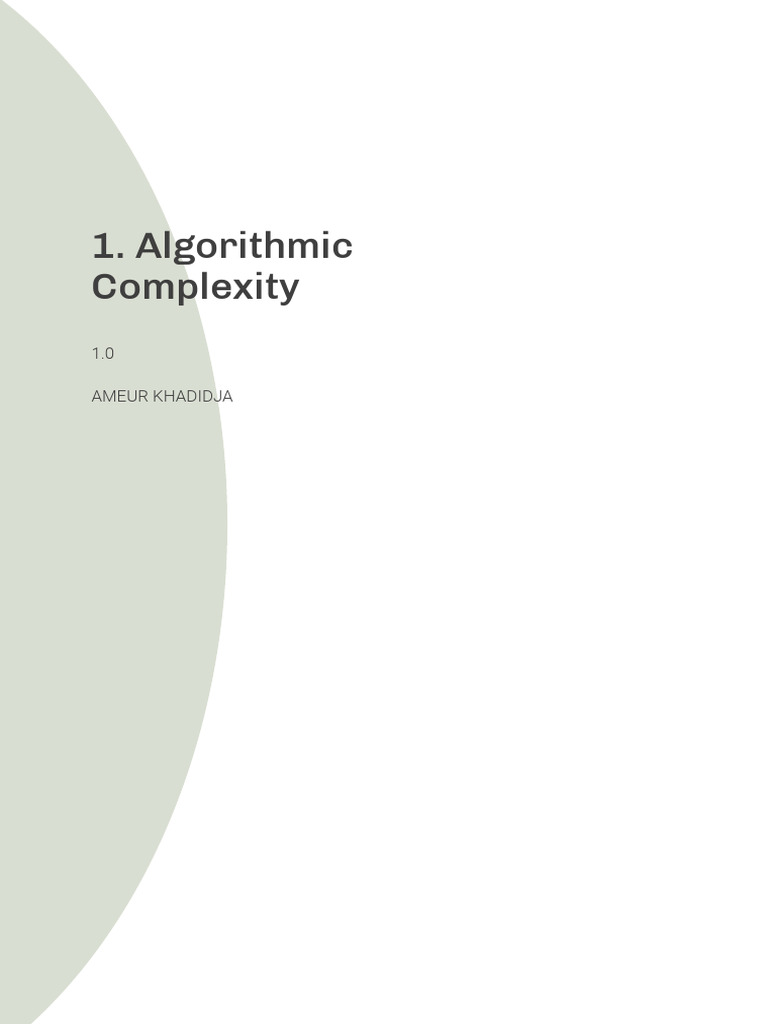 Understanding Algorithmic Complexity | PDF | Time Complexity ...