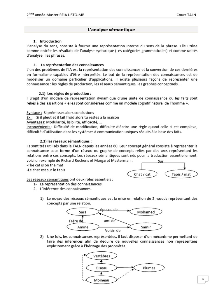 Analyse sémantique en TALN | PDF | Calcul des prédicats | Logique ...