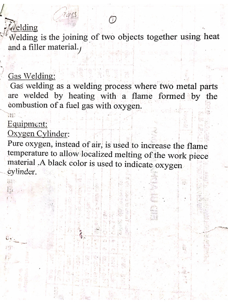 Gass Welding Process | PDF
