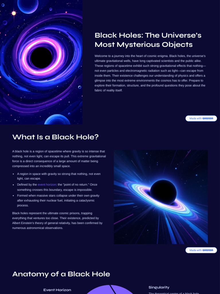 Exploring the Mysteries of Black Holes | PDF | Black Hole | Galaxy