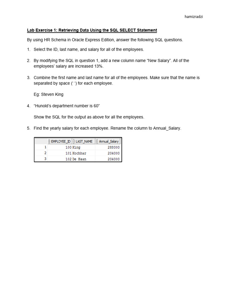 Lab Exercise 1 Set 2 | PDF