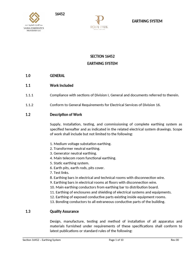 Earthing System | PDF | Electrical Conductor | Pipe (Fluid Conveyance)
