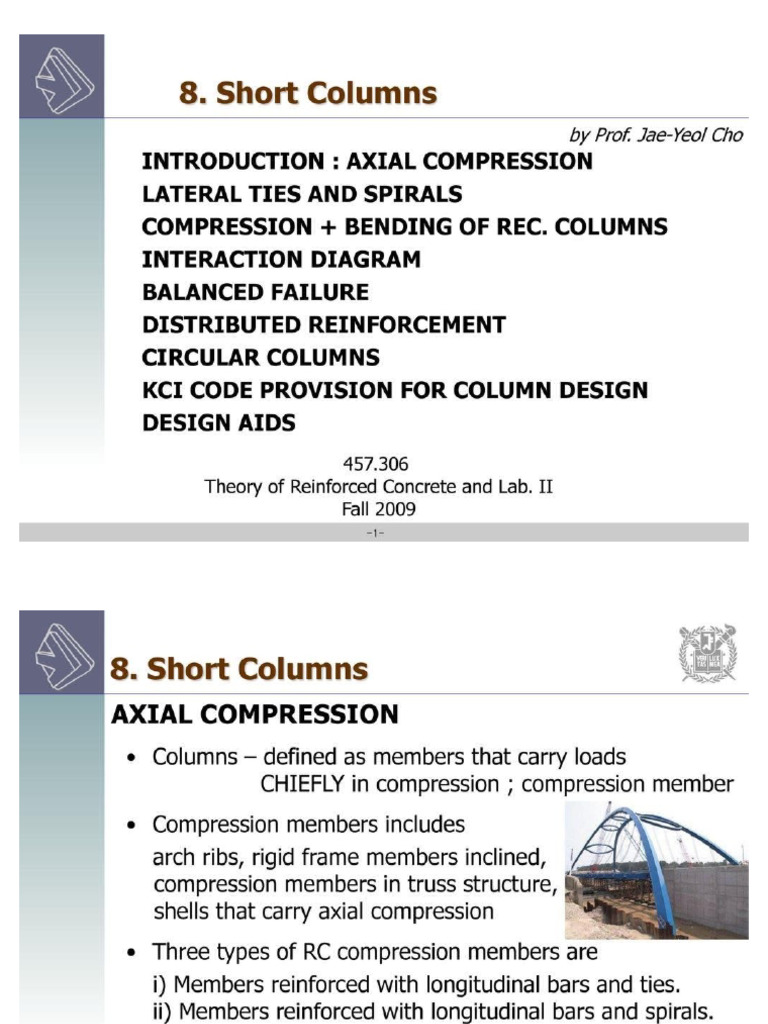 Short Columns Part I | PDF