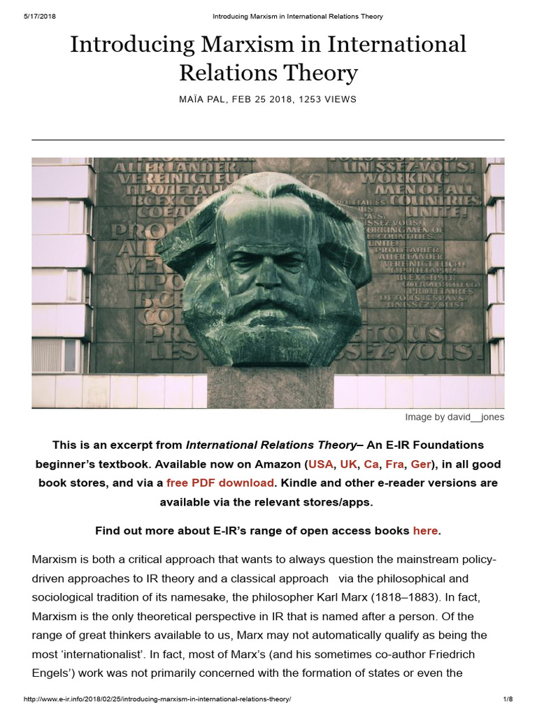 Marxism in International Relations Theory | PDF | Marxism | Human Migration