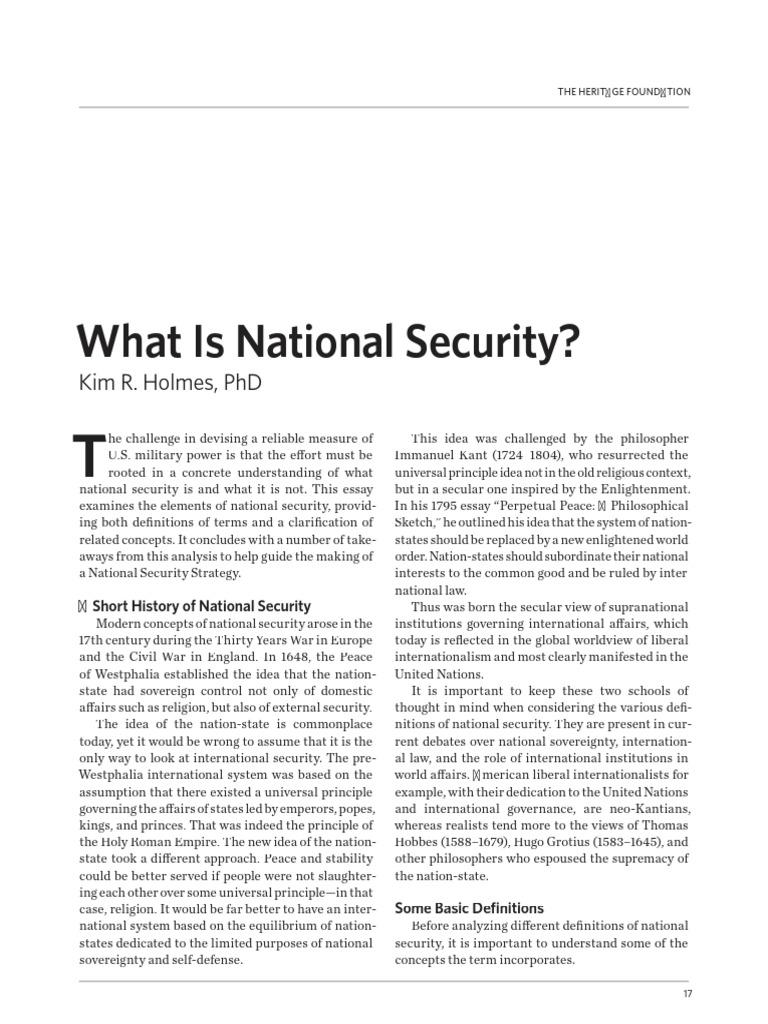 2015 - IndexOfUSMilitaryStrength - What Is National Security | PDF