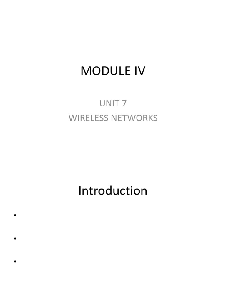 Overview of Wireless Networks and Protocols | PDF | Computer Network ...