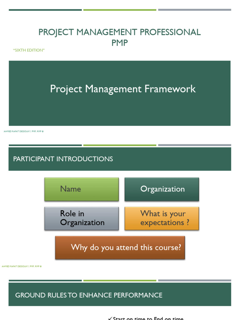 PMP 6th Framework | PDF | Project Management | Project Management ...