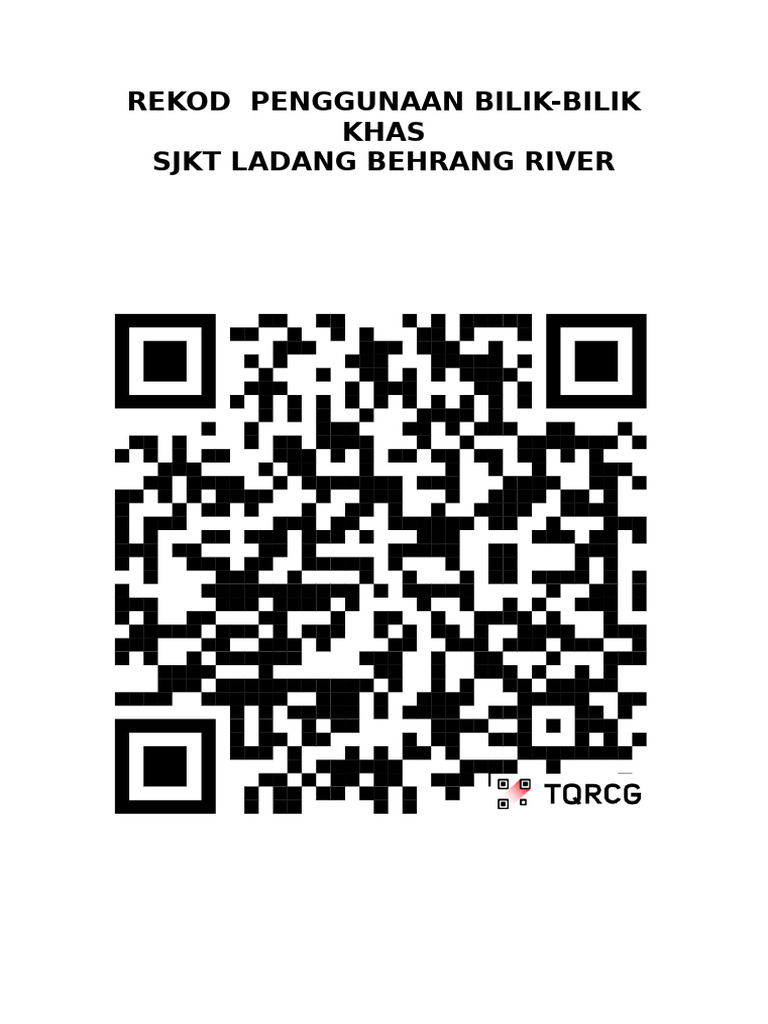 Rekod Penggunaan Bilik-Bilik Khas SJKTLBR | PDF