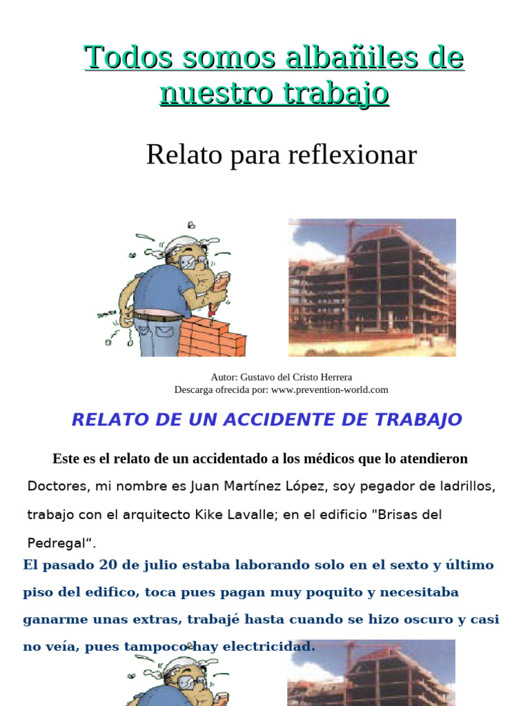 Relato de un Accidente Laboral Crítico | PDF