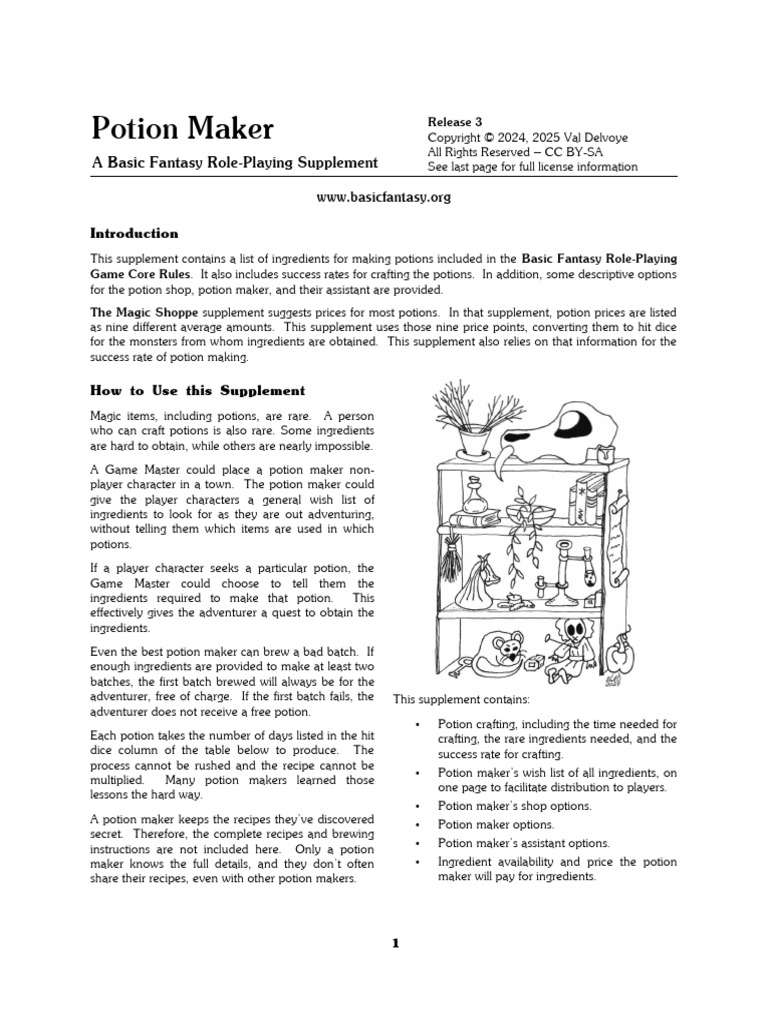 Potion Crafting Guide for RPGs | PDF