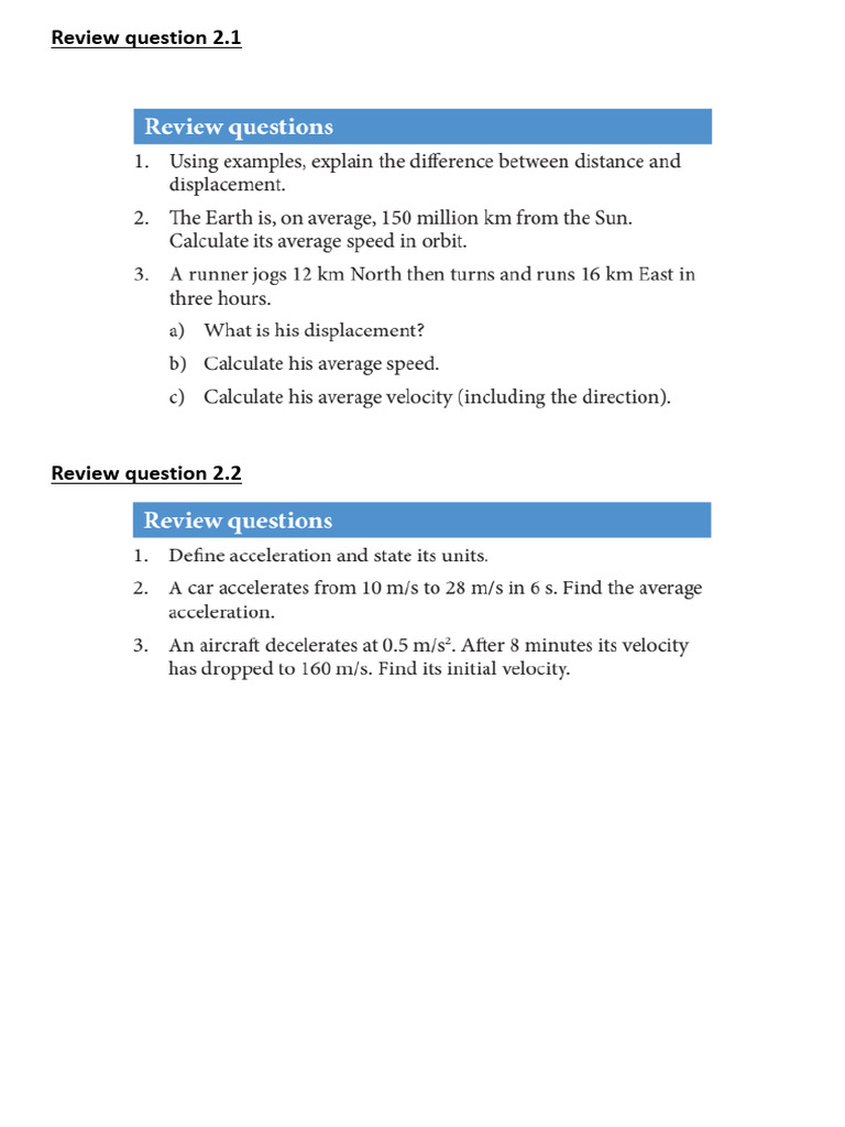 Physics Grade 9 Unit 2 Exercise 2.1-End | PDF