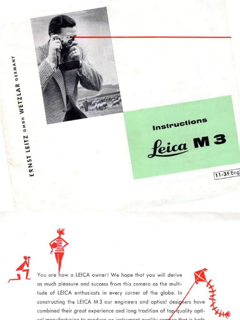 徕卡 M3 使用说明书 | PDF | Flash (Photography) | Camera Lens