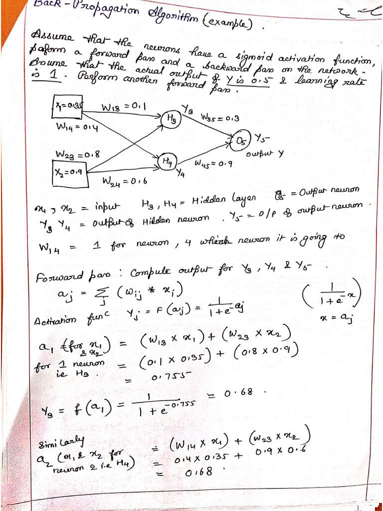 Back Propagation Example | PDF