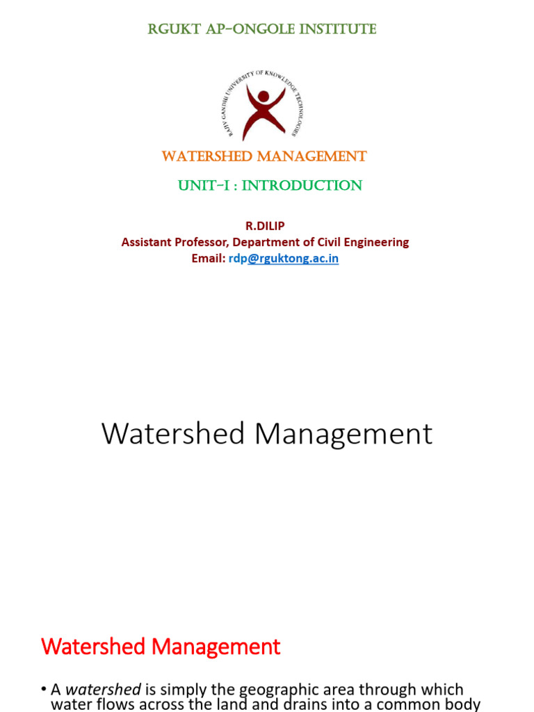 Introduction To WSM | PDF | Drainage Basin | Surface Runoff