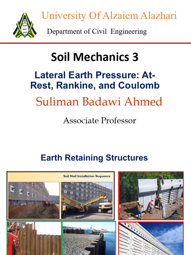 Lateral Earth Pressure | PDF | Continuum Mechanics | Mechanics