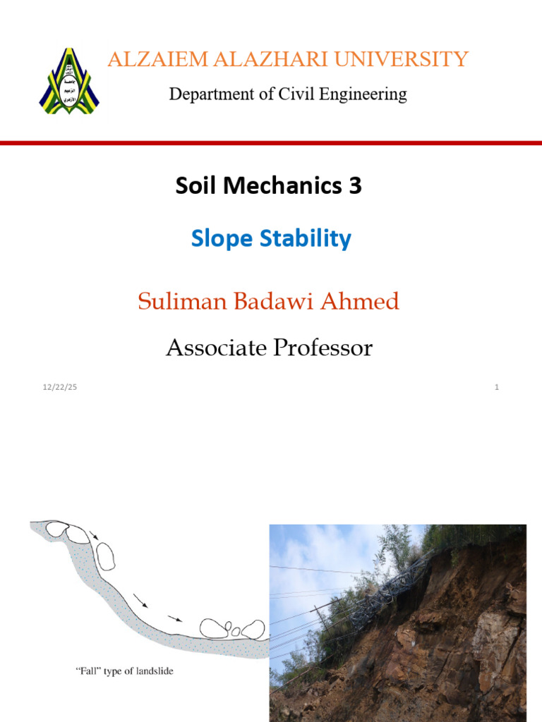 Slope Stability | PDF | Soil Mechanics | Civil Engineering