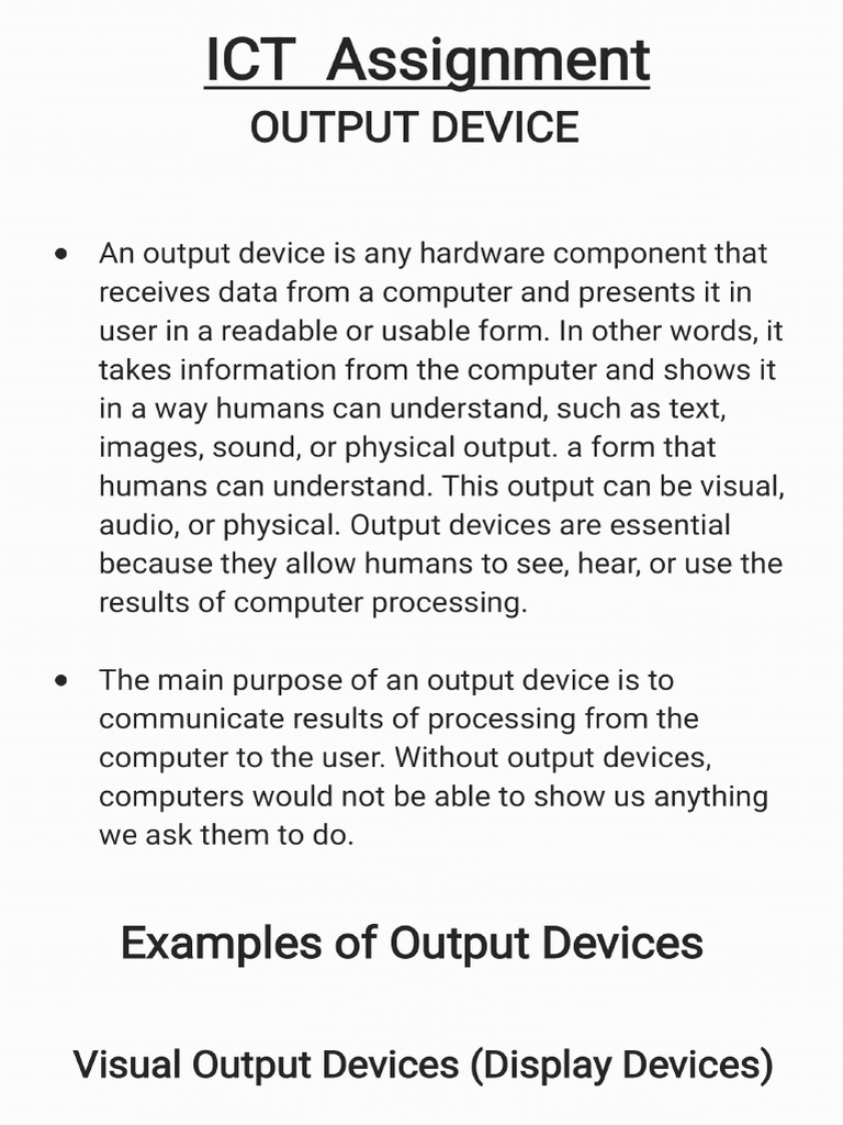 Ict Output Device | PDF
