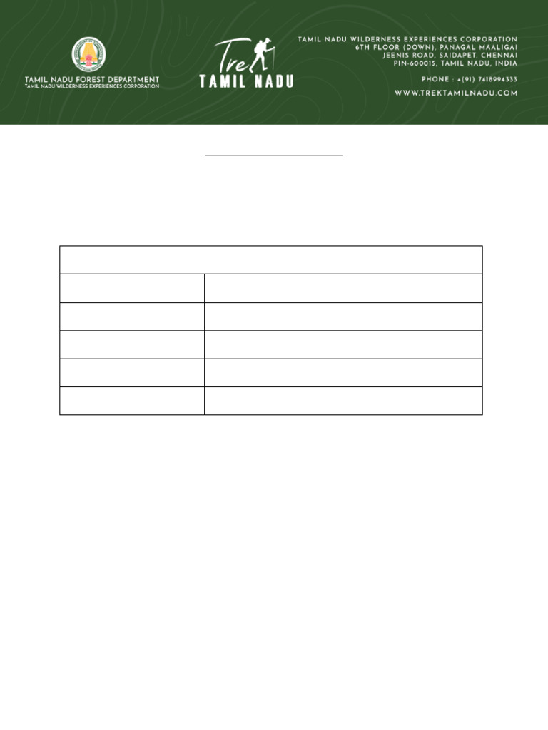 Trek Disclaimer Form | PDF
