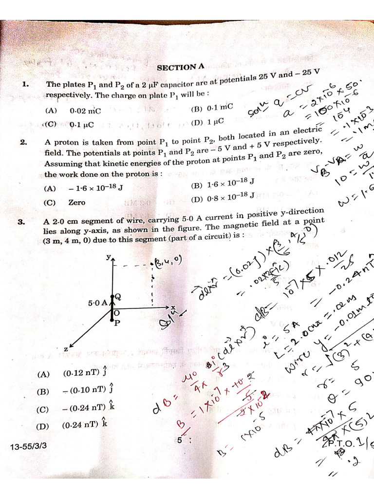 Physics Sample Paper | PDF
