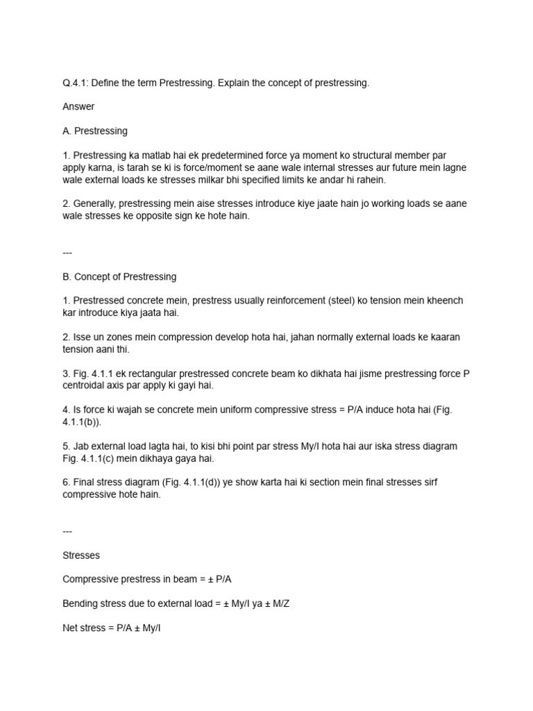 Understanding Prestressing in Concrete | PDF | Prestressed Concrete ...