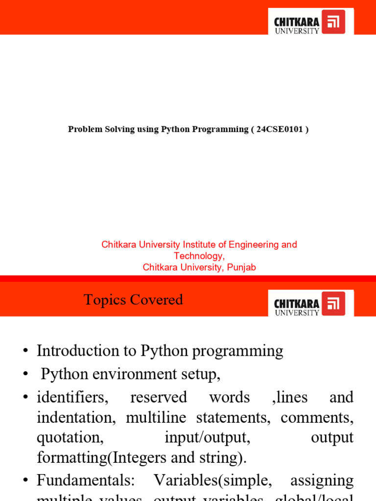 Python Programming Basics Guide | PDF | Reserved Word | Python ...