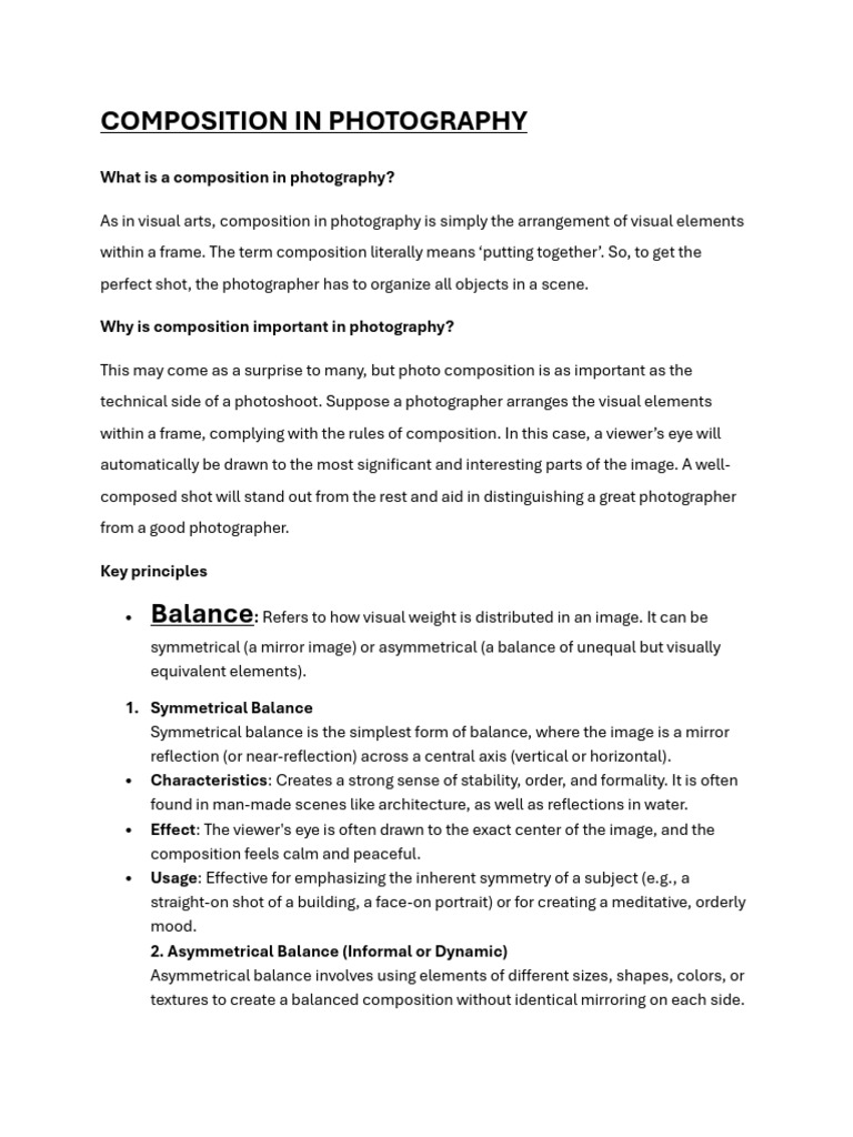 Mastering Composition in Photography | PDF | Composition (Visual Arts ...