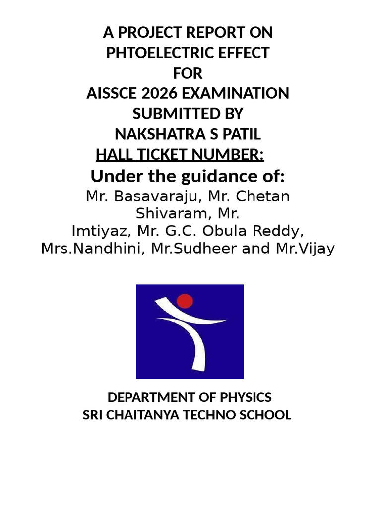 Photoelectric Effect Project Report | PDF | Photoelectric Effect | Light