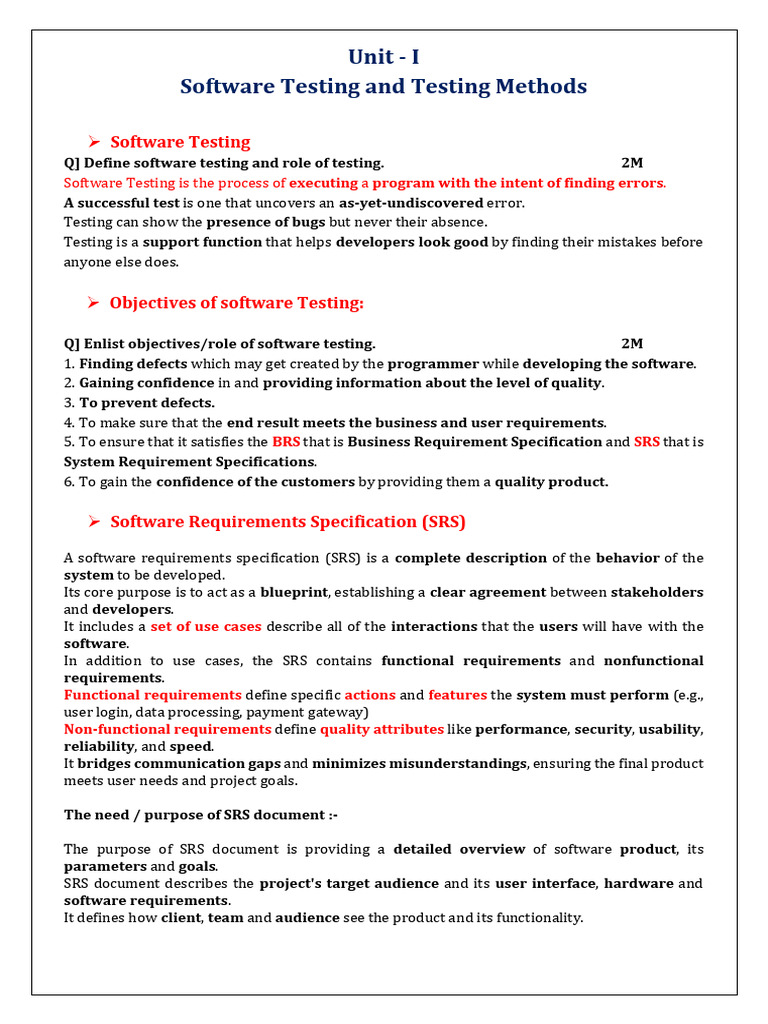 Unit 1 - 73160014 - 2025 - 12 - 12 - 20 - 35 | PDF | Software Testing ...