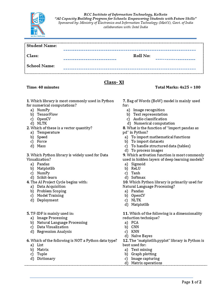 4. Class_XI | PDF | Algorithms | Applied Mathematics
