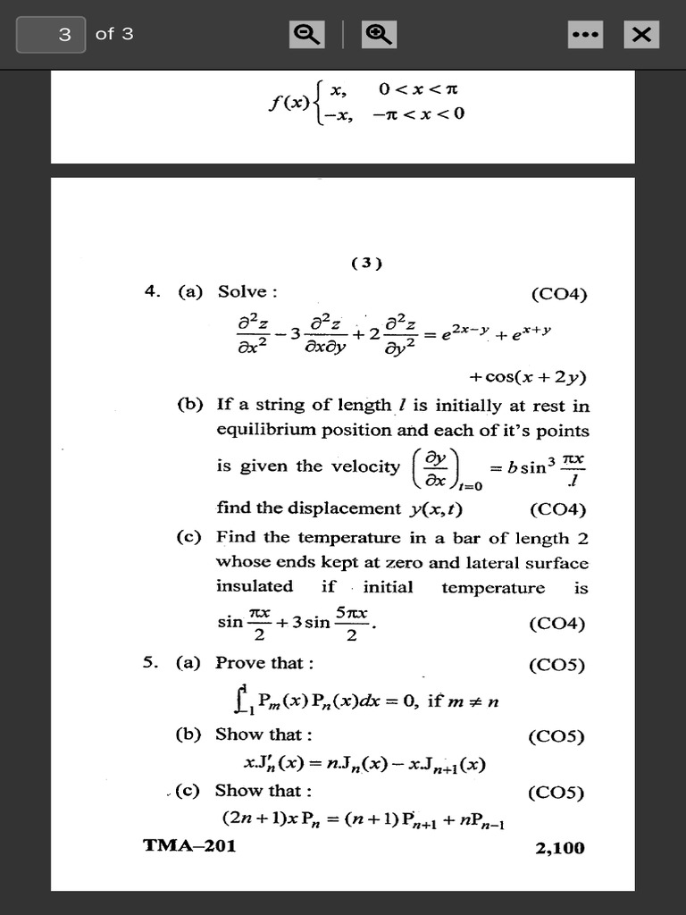 Pyqs Archive Tma201 Endsem 2022 Jul | PDF