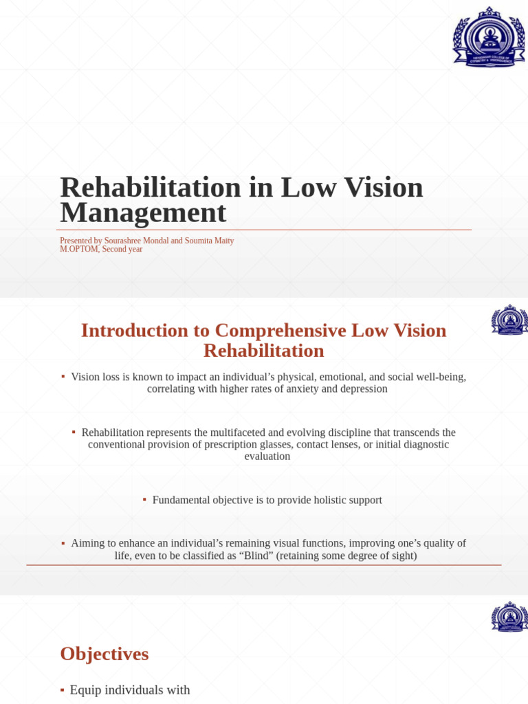 Low Vision Rehabilitation Strategies | PDF | Visual Impairment ...