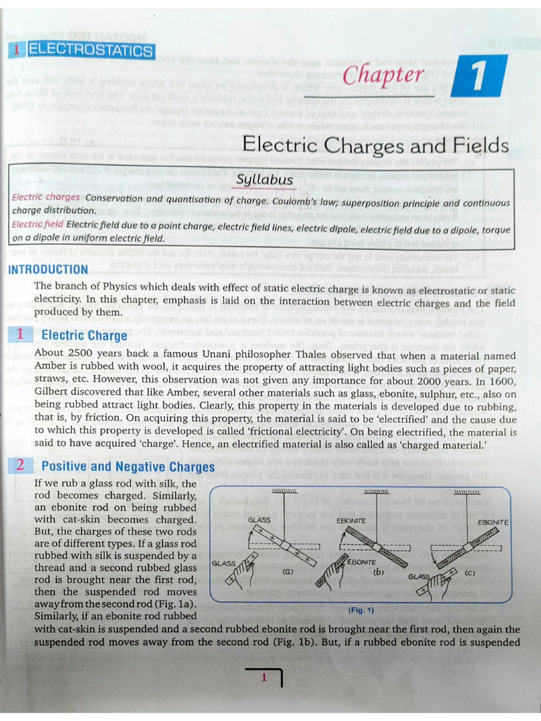 Class 12 Electrostatics | PDF