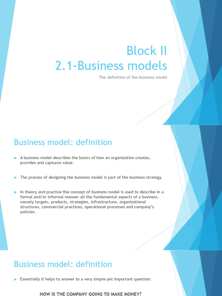 Block2!21!23 Business Models | PDF | Lean Startup | Franchising