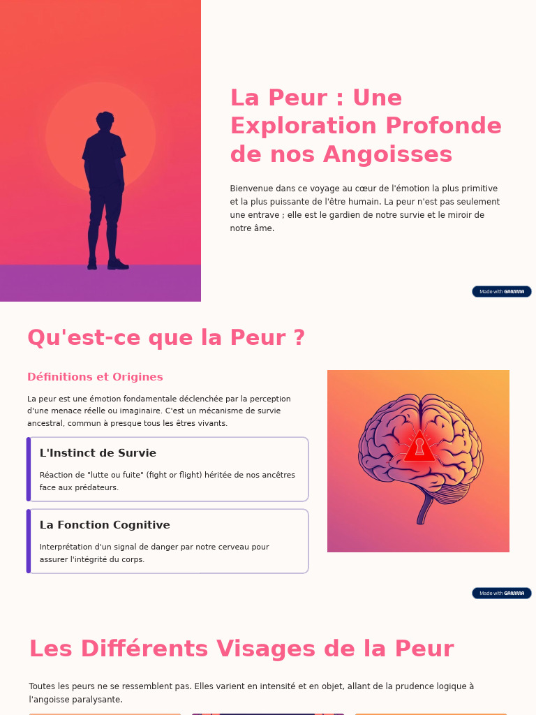 Comprendre et Gérer la Peur humaine | PDF | Peur | Cerveau