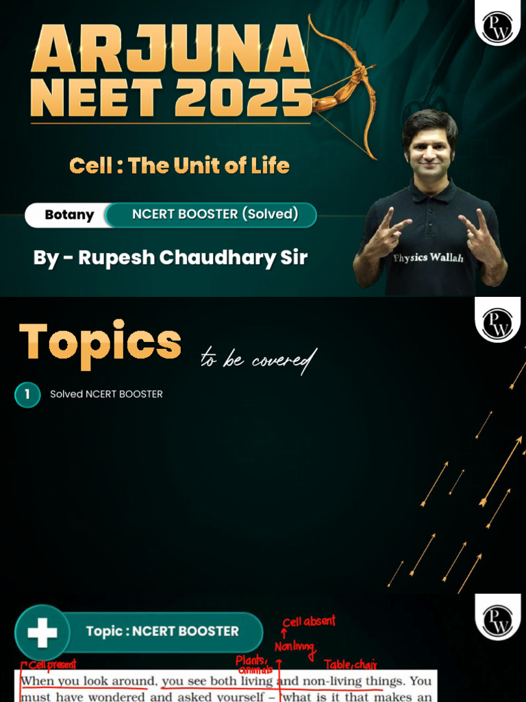 NCERT Botany Cell Unit Solutions | PDF